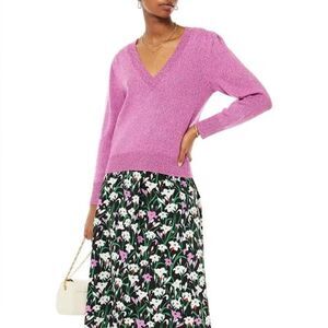 NWOT Veronica Beard Pink Kenia Merino Wool-Blend Sweater Size Medium